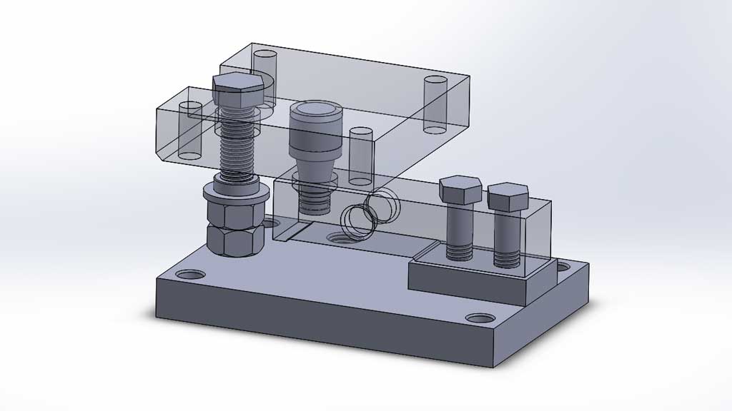 Montaje para celda de carga en tanque